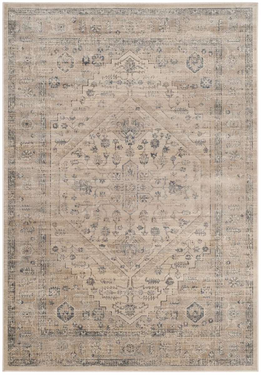 Picture of Safavieh VTG123-7442-9 Vintage Large Rectangle Rugs&#44; Stone & Blue - 8 ft. 10 in. x 12 ft. 2 in.