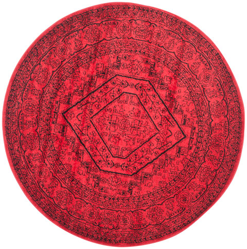 Picture of Safavieh ADR108F-4R 4 x 4 ft. Round Adirondack Power Loomed Rug&#44; Red & Black