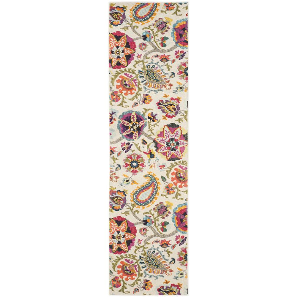 Picture of Safavieh MNC229A-210 2 ft. 2 in. x 10 ft. Monaco Power Loomed Runner Rug&#44; Ivory & Multi Color