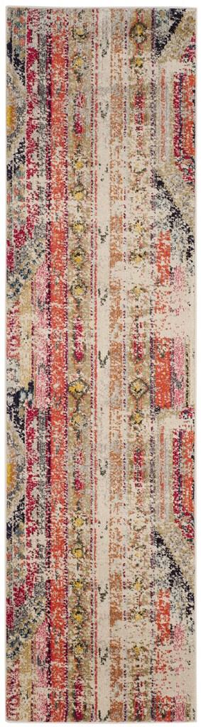 Picture of Safavieh MNC222G-216 Monaco Power Loomed Runner Rug&#44; Light Grey & Multicolor - 2 ft. 2 in. x 16 ft.