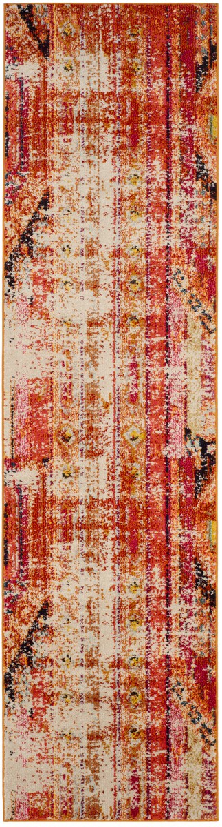 Picture of Safavieh MNC222H-210 Monaco Power Loomed Runner Rug&#44; Orange & Multicolor - 2 ft. 2 in. x 10 ft.