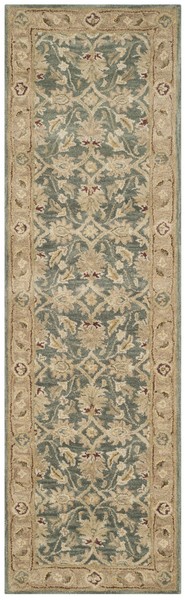 Picture of Safavieh AT849B-212 2 ft. 3 in. x 12 ft. Runner Antiquity Hand Tufted Rug&#44; Teal Blue & Taupe