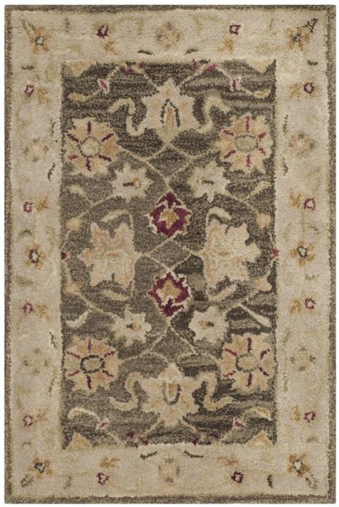 Picture of Safavieh AT853A-2 2 x 3 ft. Accent Antiquity Hand Tufted Rug&#44; Olive Grey & Beige