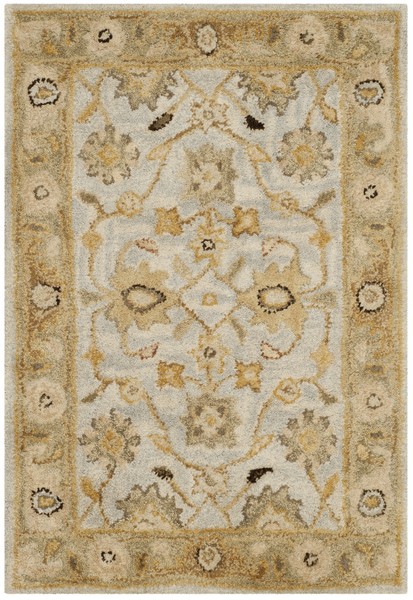 Picture of Safavieh AT856B-2 2 x 3 ft. Accent Antiquity Hand Tufted Rug&#44; Light Blue & Sage