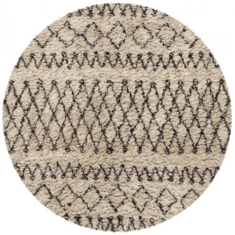 CSB851A-6R 6 x 6 ft. Round Casablanca Hand Tufted Rug, Ivory & Dark Brown -  Safavieh