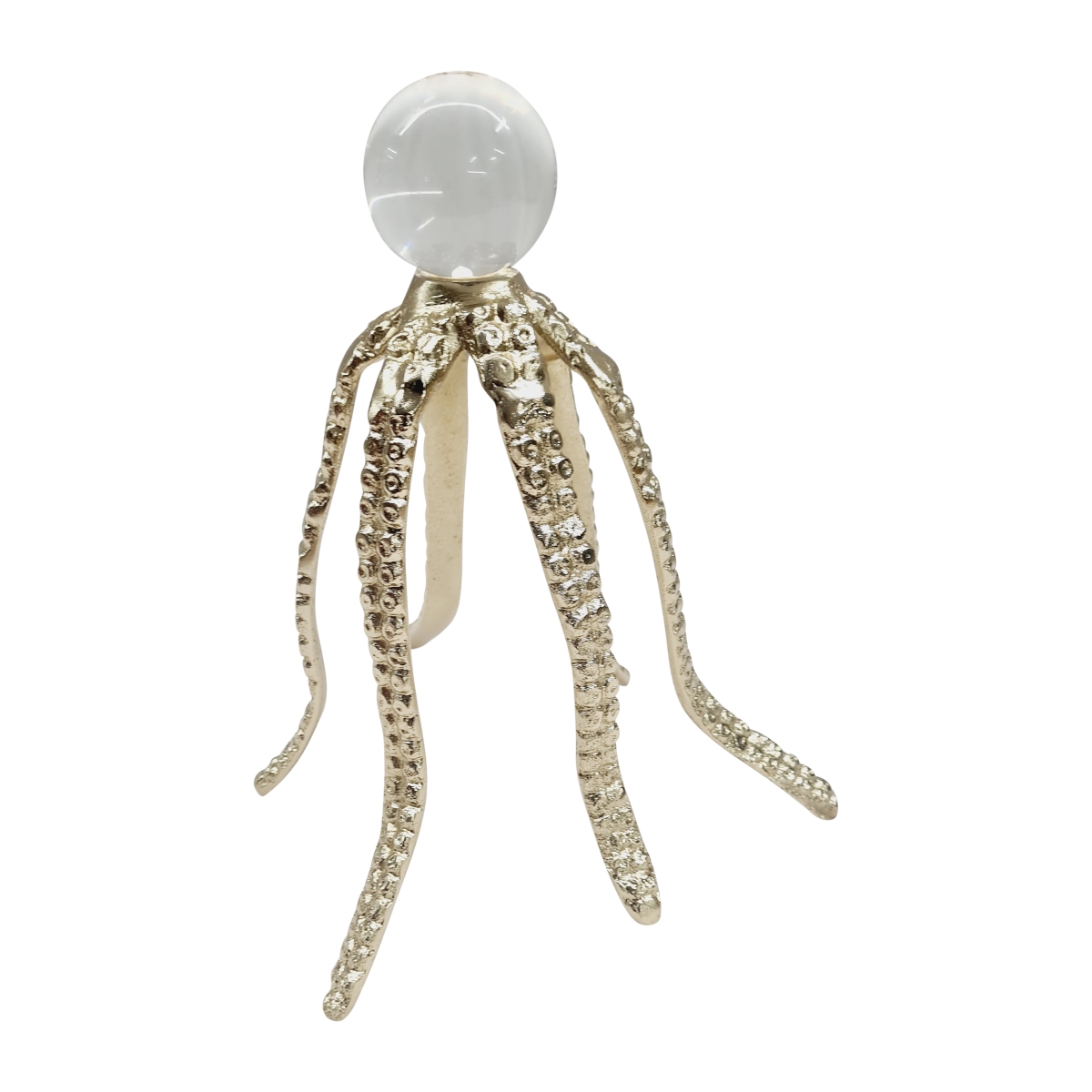 Picture of Sagebrook Home 18918 10 in. Metal Octopus Legs with Acrylic Ball&#44; Champagne