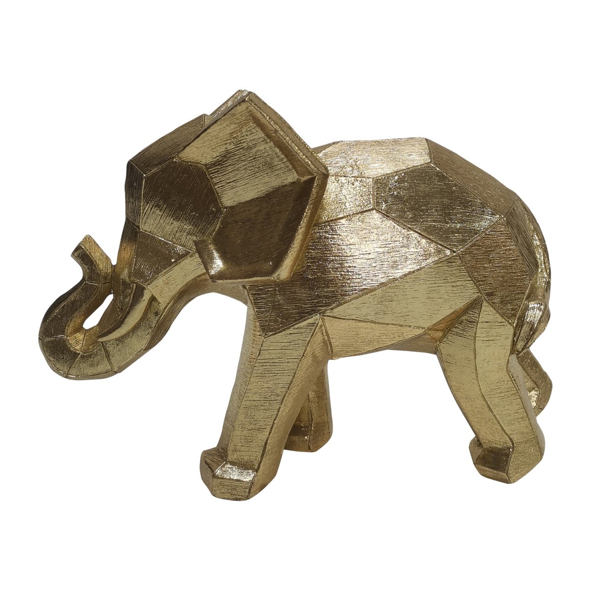 Picture of Sagebrook Home 20000 9 in. Geometric Elephant&#44; Gold