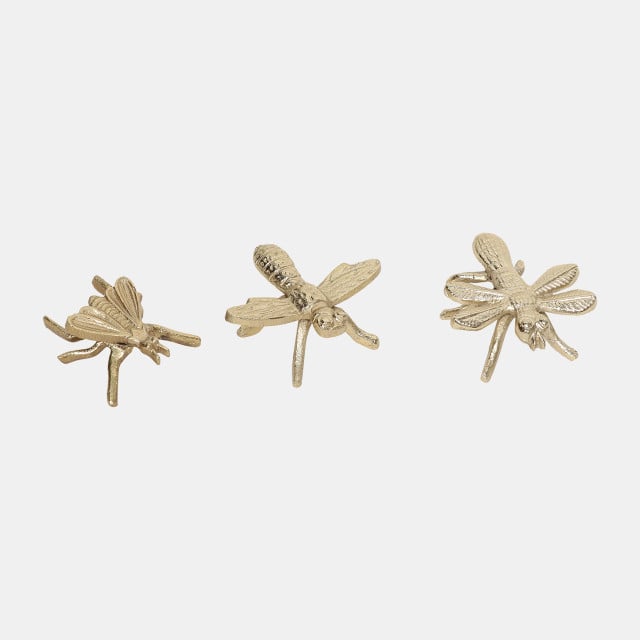 Picture of Sagebrook Home 18823 3 in. Metal Assorted Bugs&#44; Gold - Set of 3