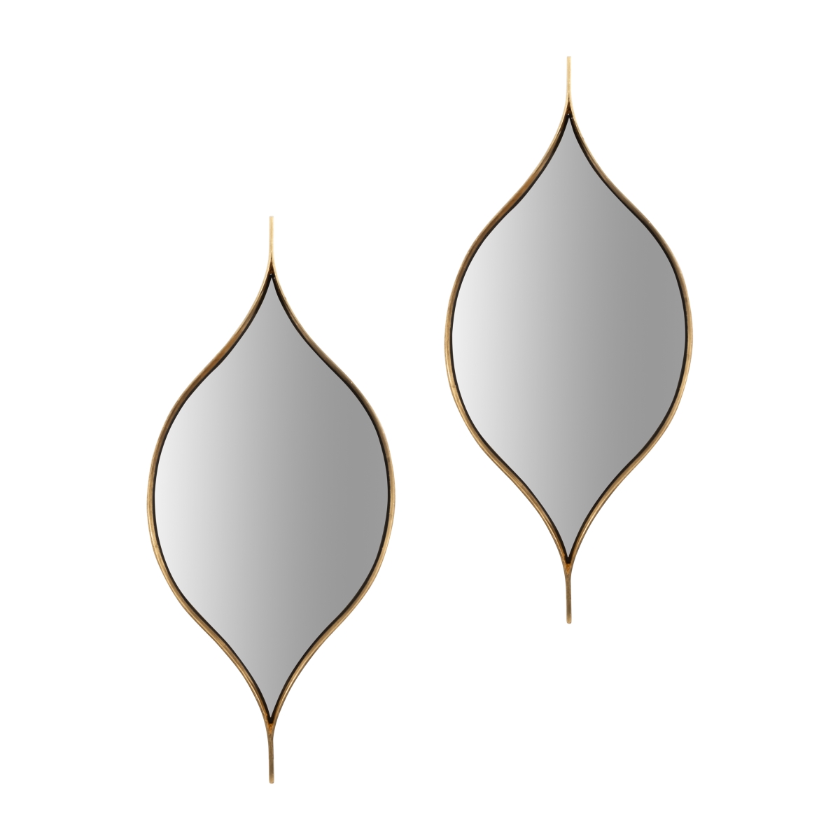 Picture of Sagebrook Home 18541 48 x 55 in. Leaf Mirrors&#44; Gold - Set of 2