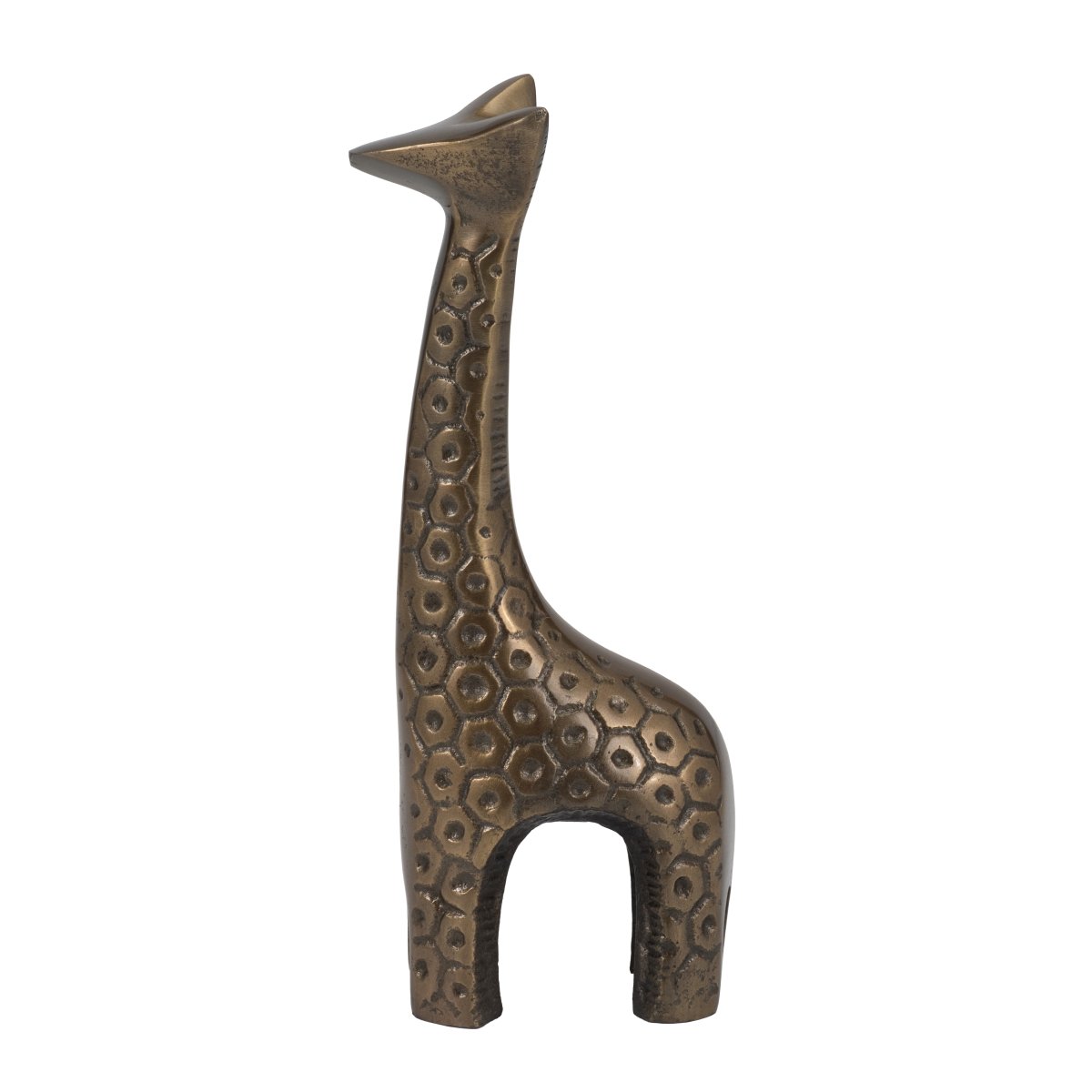 Picture of Sagebrook Home 19051-01 10 in. Metal Honeycomb Giraffe Figurine&#44; Bronze & Copper
