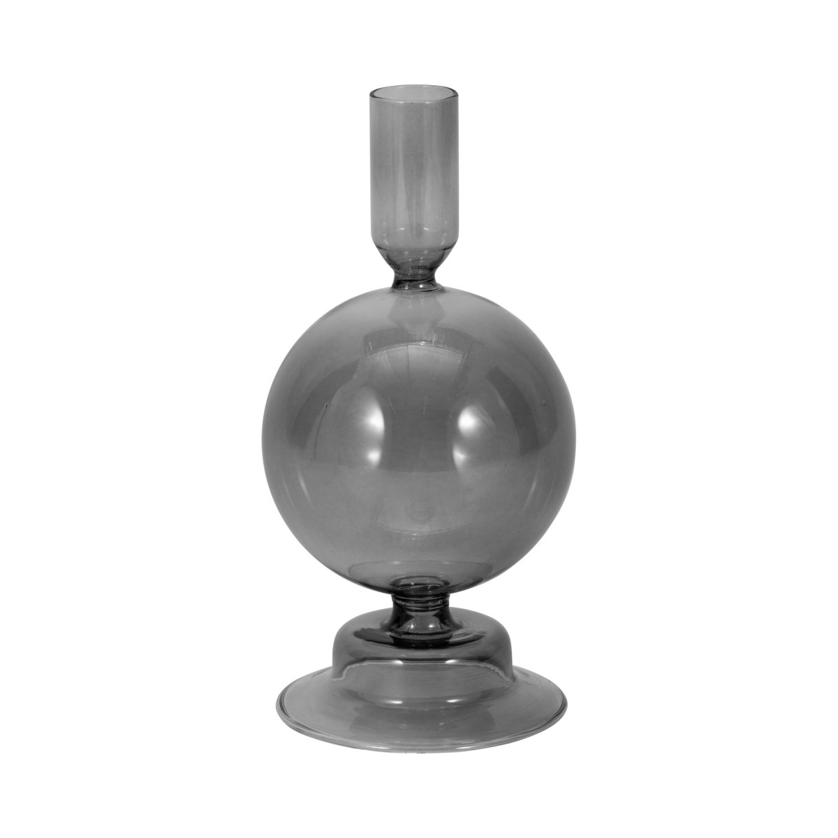 Picture of Sagebrook Home 20117-02 7 in. Glass Bubble Taper Candle Holder&#44; Smoke