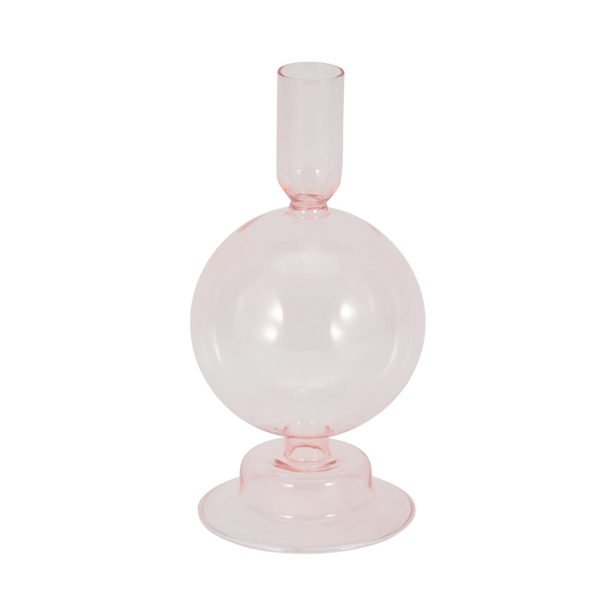 Picture of Sagebrook Home 20117-04 7 in. Glass Bubble Taper Candle Holder&#44; Pink