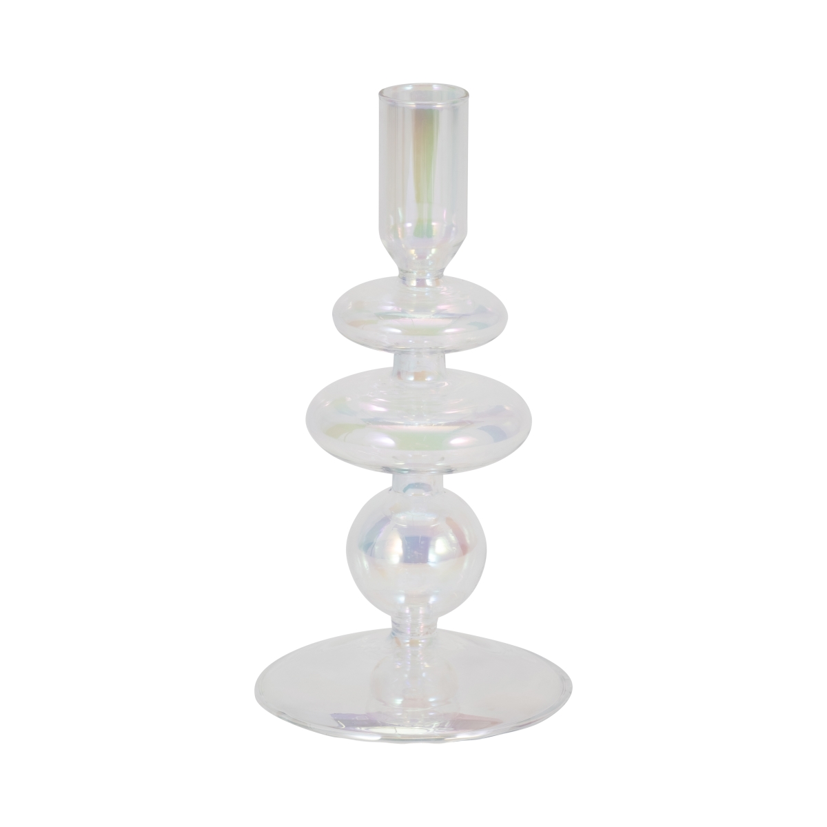 Picture of Sagebrook Home 20118-02 7 in. Vintage Glass Taper Candle Holder&#44; Luster