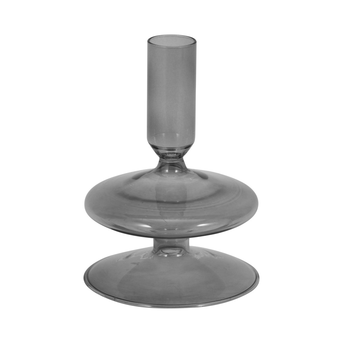 Picture of Sagebrook Home 20118-04 5 in. Vintage Glass Taper Candle Holder&#44; Smoke