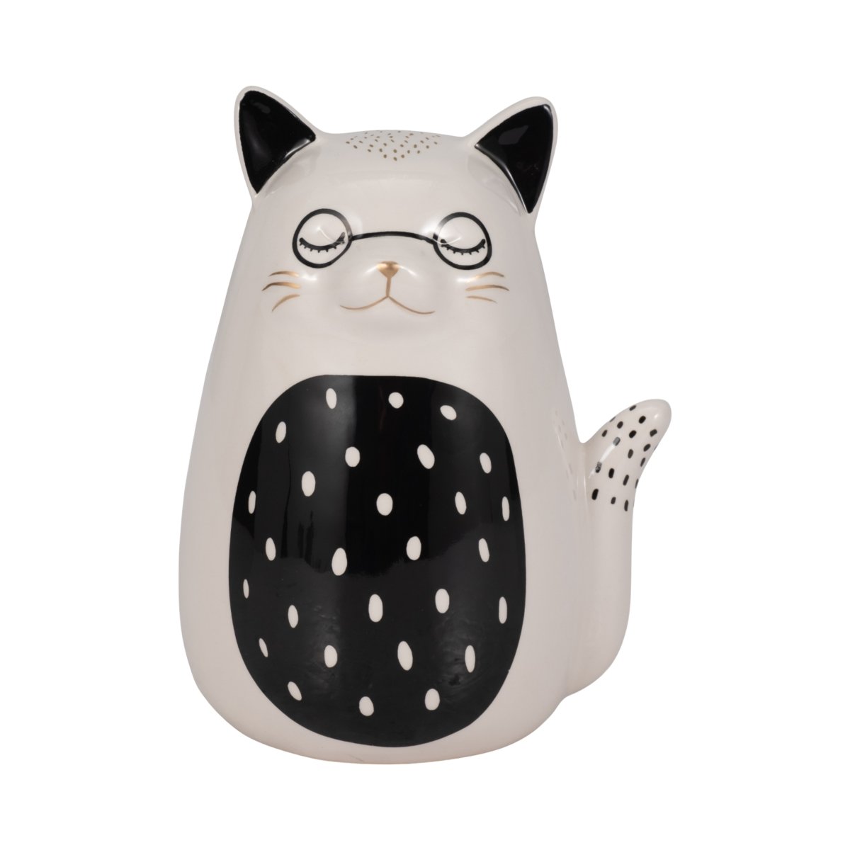 Picture of Sagebrook Home 20222 7 in. Ceramic Spotted Belly Kitty Figure&#44; White & Black