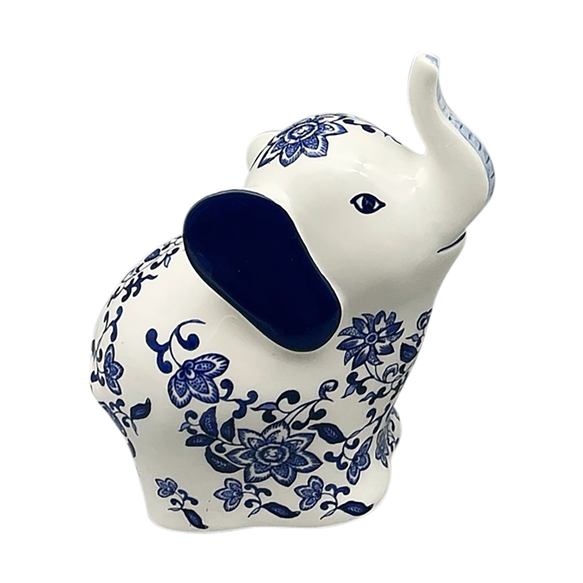 Picture of Sagebrook Home 20320-01 6 in. Trunk Up Chinoiserie Elephant Figure&#44; Blue & White