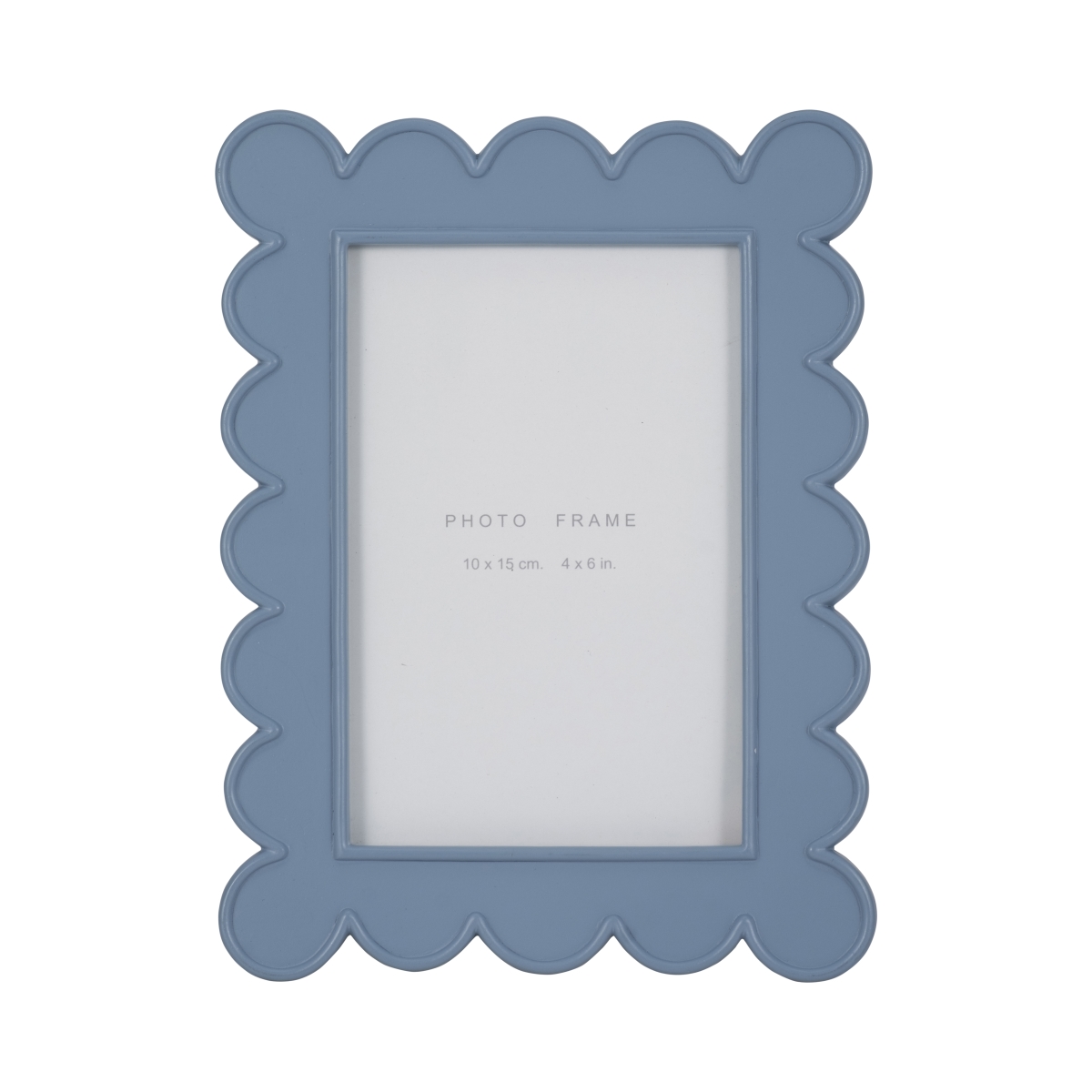 20418-01 4 x 6 in. Scallop Edge Photo Frame, Blue