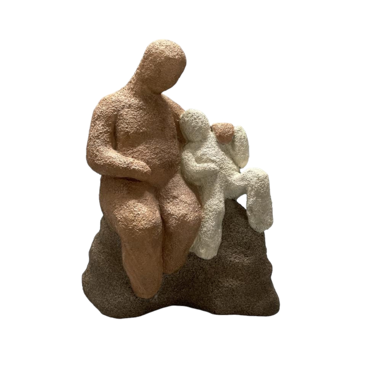 Picture of Sagebrook Home 20456-02 8 in. Polyresin Parent & Child On Rock Figure&#44; Multi Color