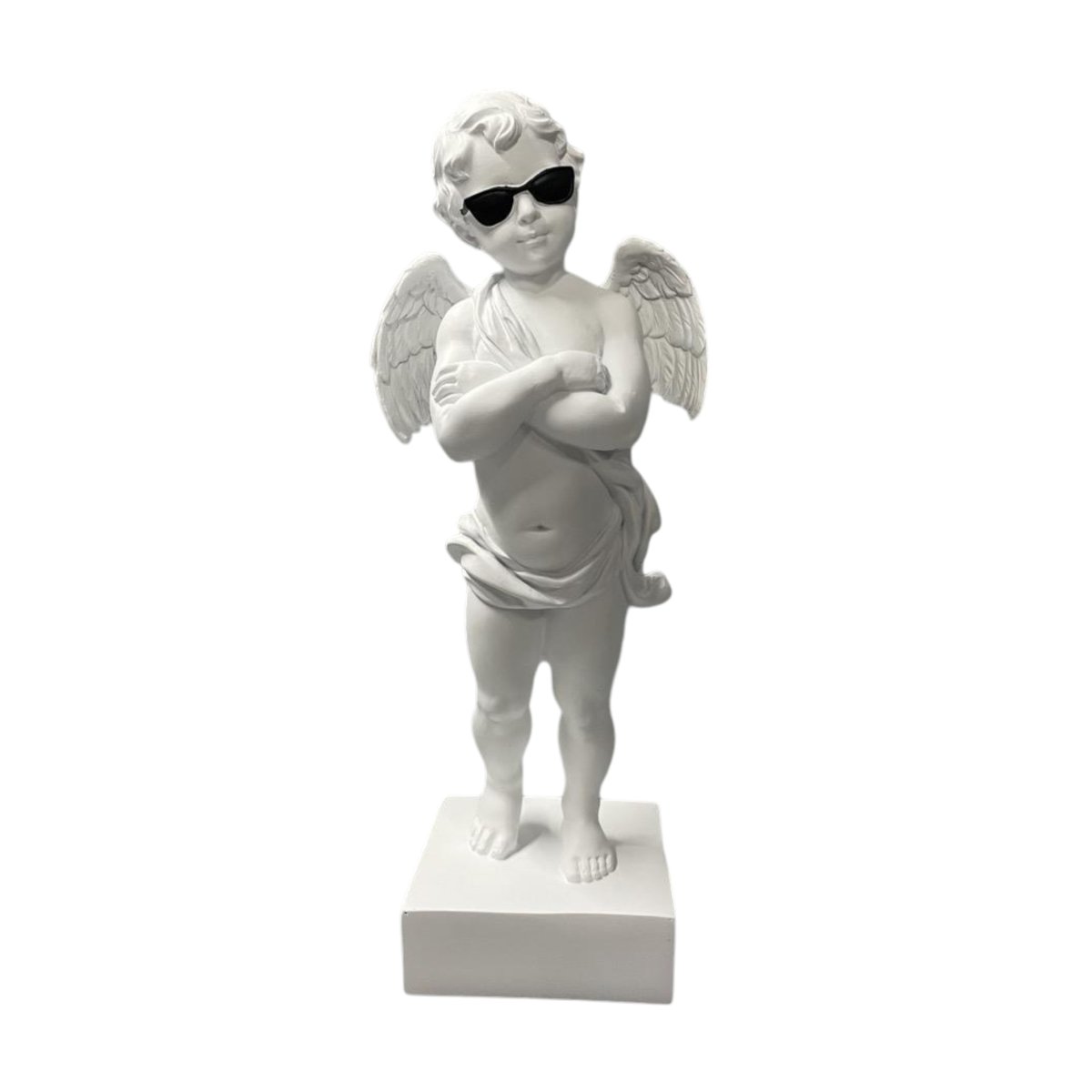 Picture of Sagebrook Home 20460 11 in. Polyresin Angel with Sunglasses Figure&#44; White