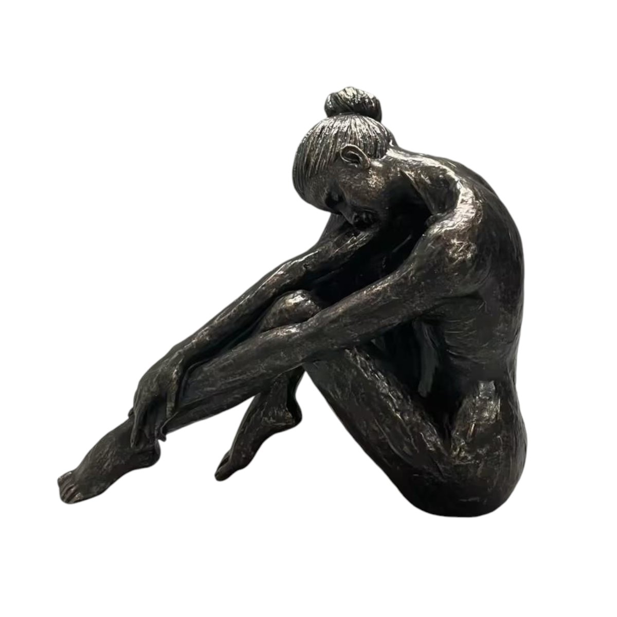 Picture of Sagebrook Home 20472-02 11 in. Polyresin Resting Ballerina Figure&#44; Bronze & Copper