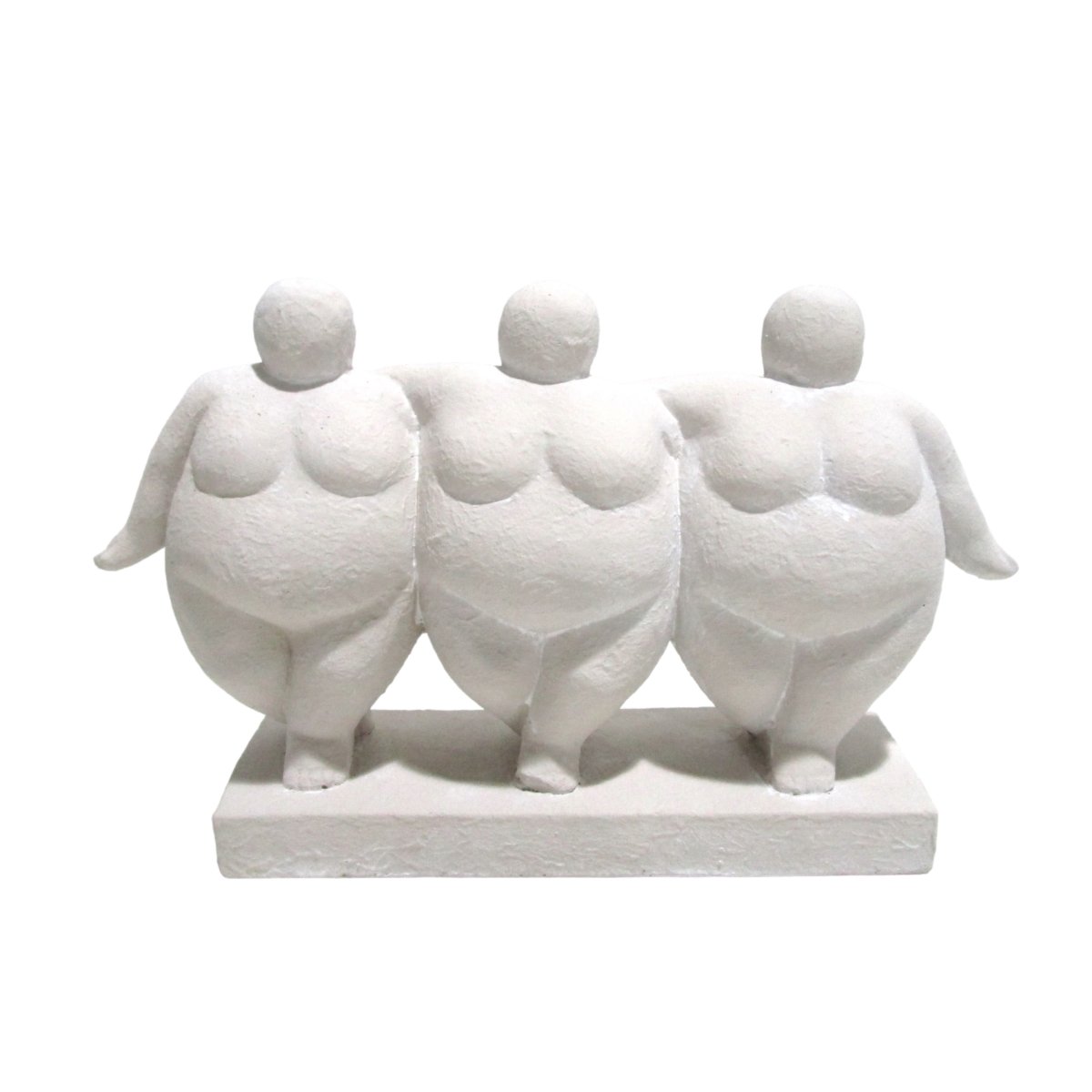 Picture of Sagebrook Home 20479 11 in. Chubby Ladies Arm In Arm Figure&#44; White