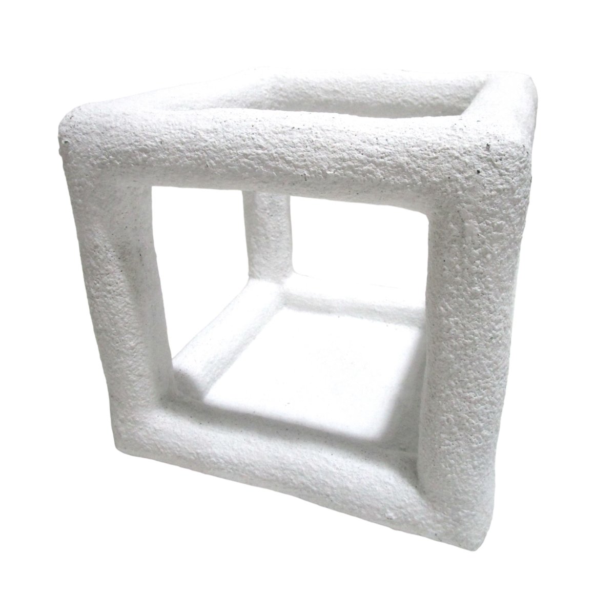 Picture of Sagebrook Home 20481-02 10 in. Textured Open Square Object&#44; White
