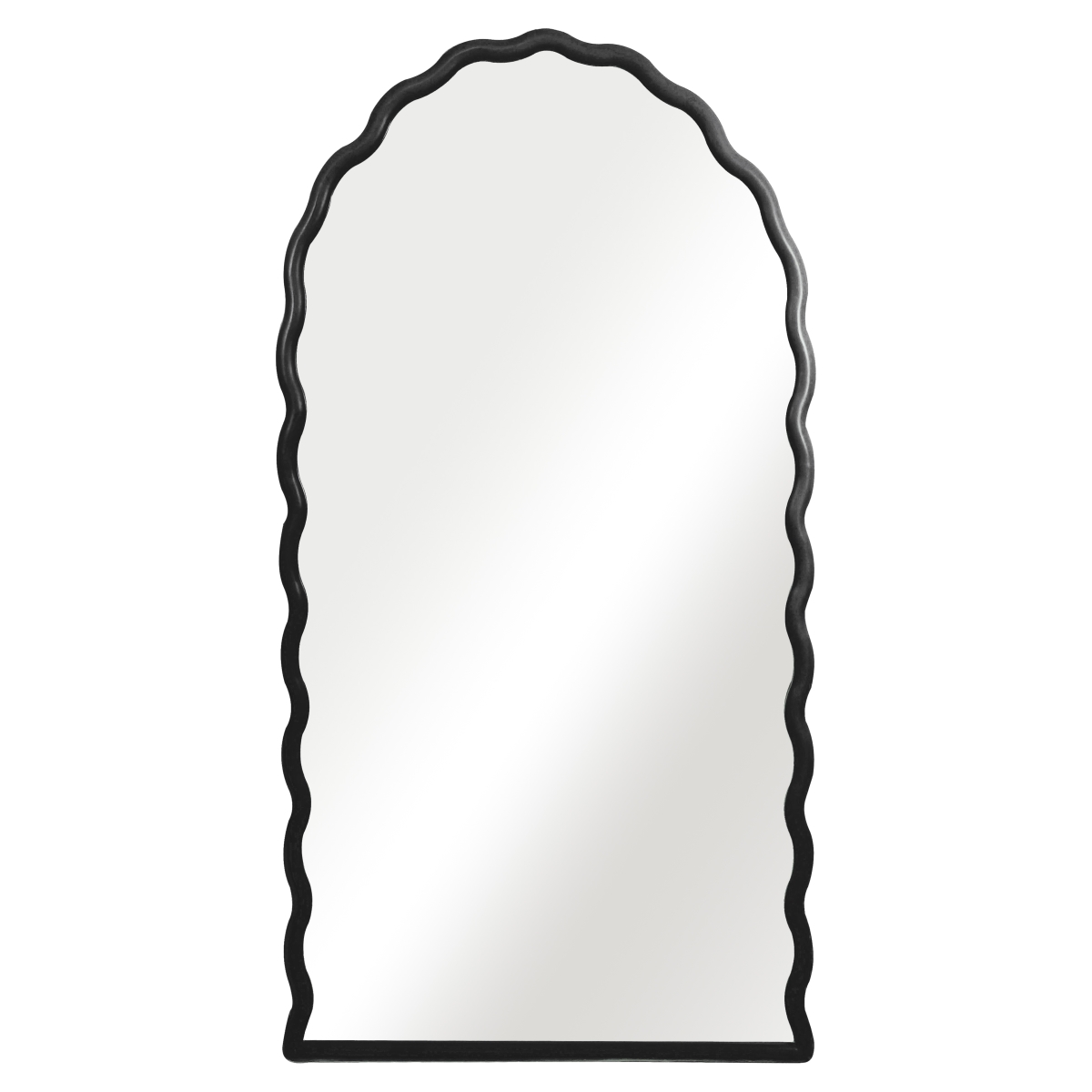Picture of Sagebrook Home 20572-02 31 x 59 in. Wavy Leaner Mirror&#44; Black