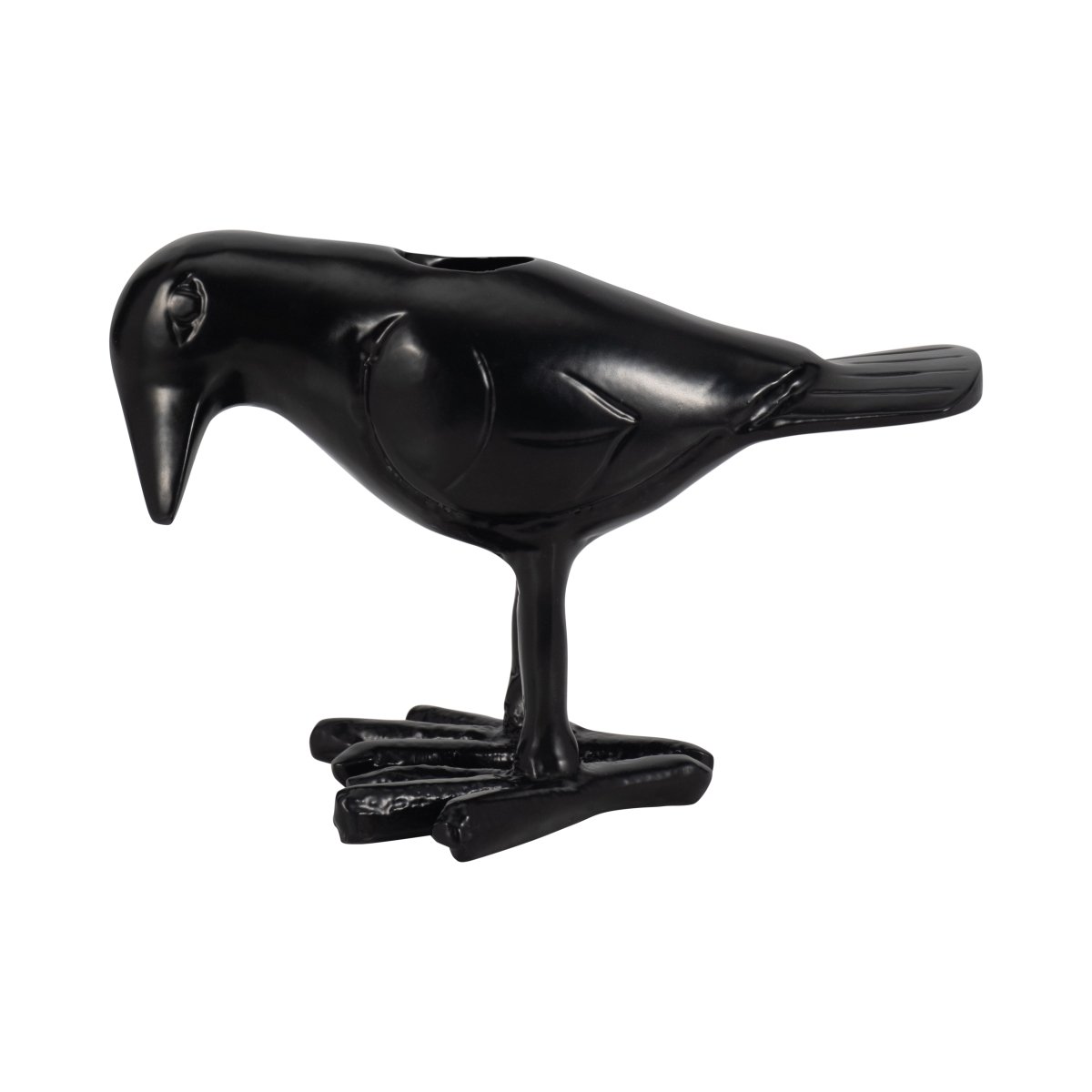 Picture of Sagebrook Home 20683 6 in. Crow Taper Candle Holder&#44; Black