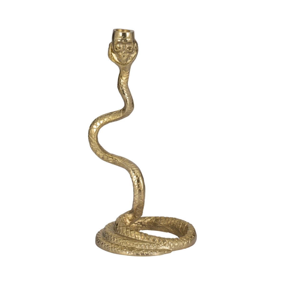 Picture of Sagebrook Home 20685 13 in. Snake Taper Candle Holder&#44; Gold