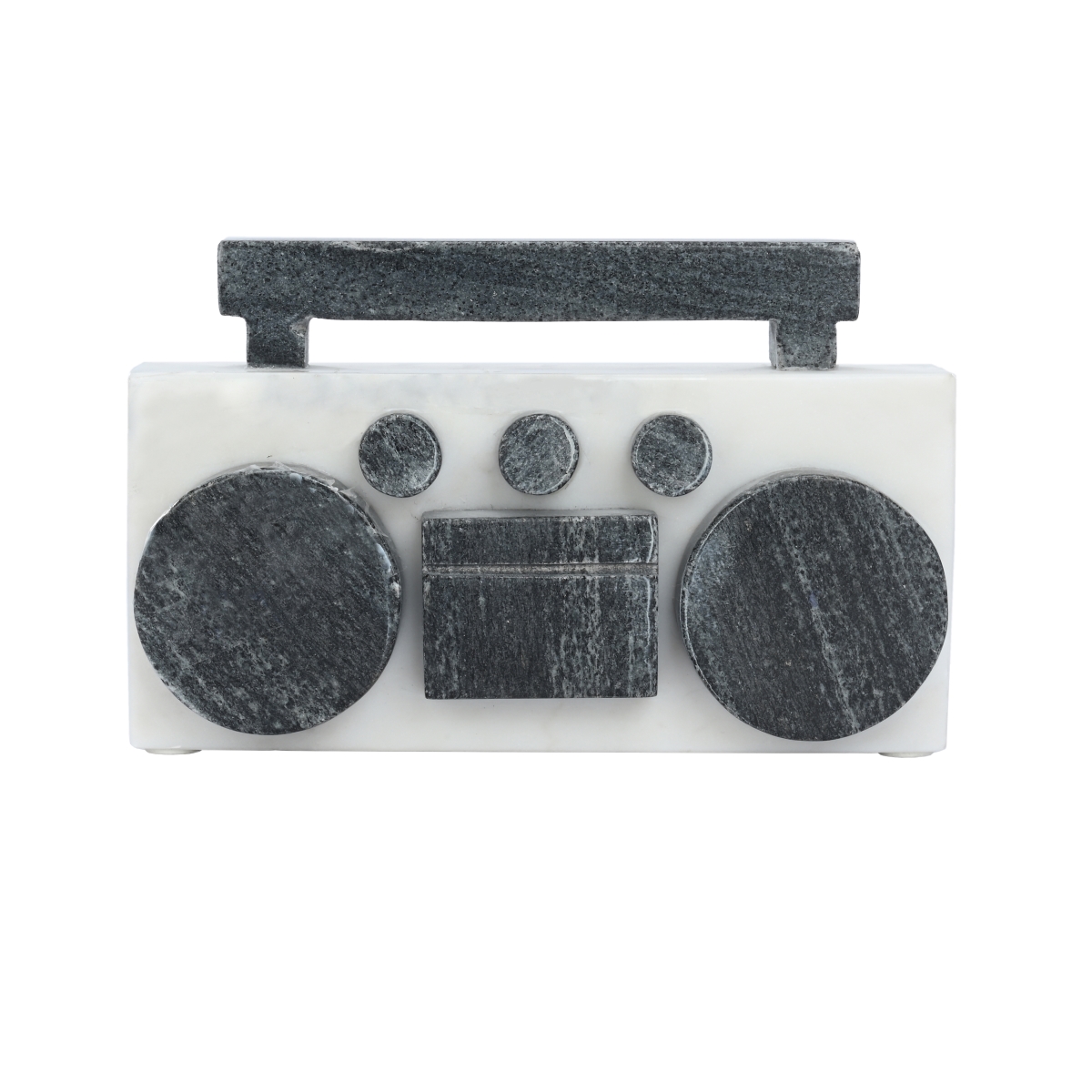 Picture of Sagebrook Home 20776 8 in. Marble Boombox Decor&#44; White & Black