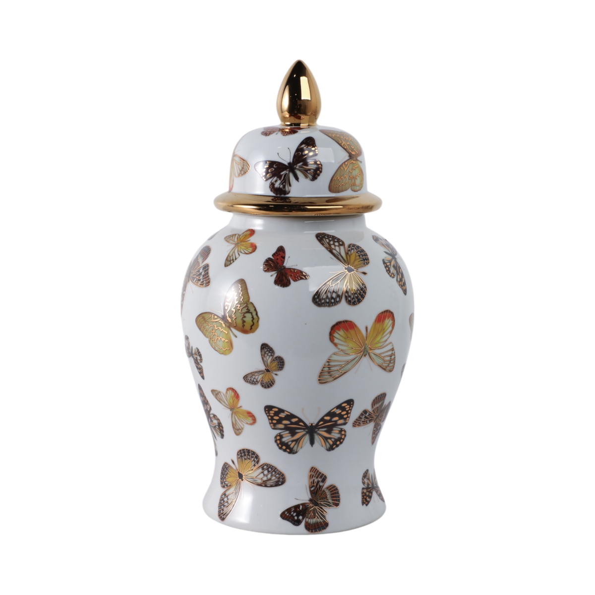 Picture of Sagebrook Home 22057-02 14 x 7 in. Butterflies Temple Jar, Multi Color