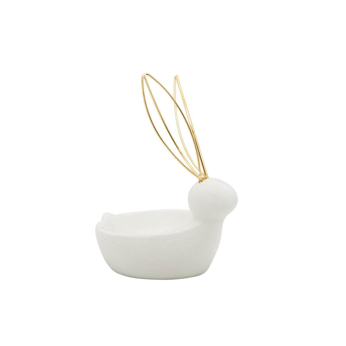 Picture of Sagebrook Home 15831 6 in. Bunny Trinket Tray, White