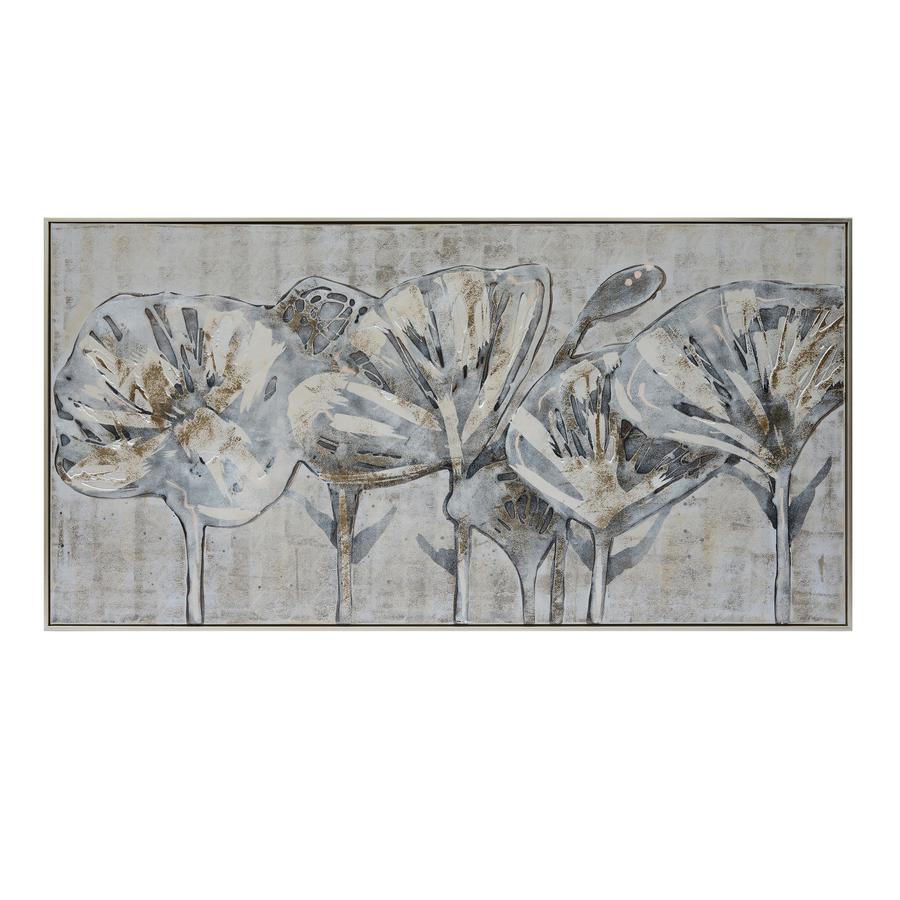 Picture of Sagebrook Home 70043 61 x 31 in. Flowers Oil Painting&#44; Gray