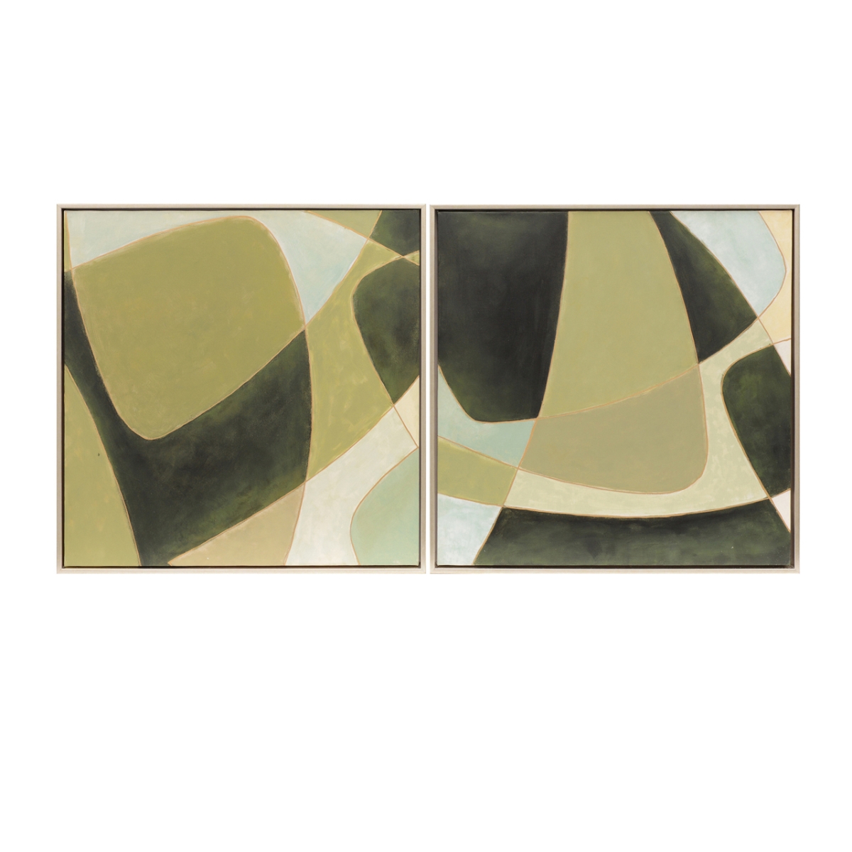 Picture of Sagebrook Home 70063 25 x 25 in. Abstract Oil Painting&#44; Gold & Black - Set of 2