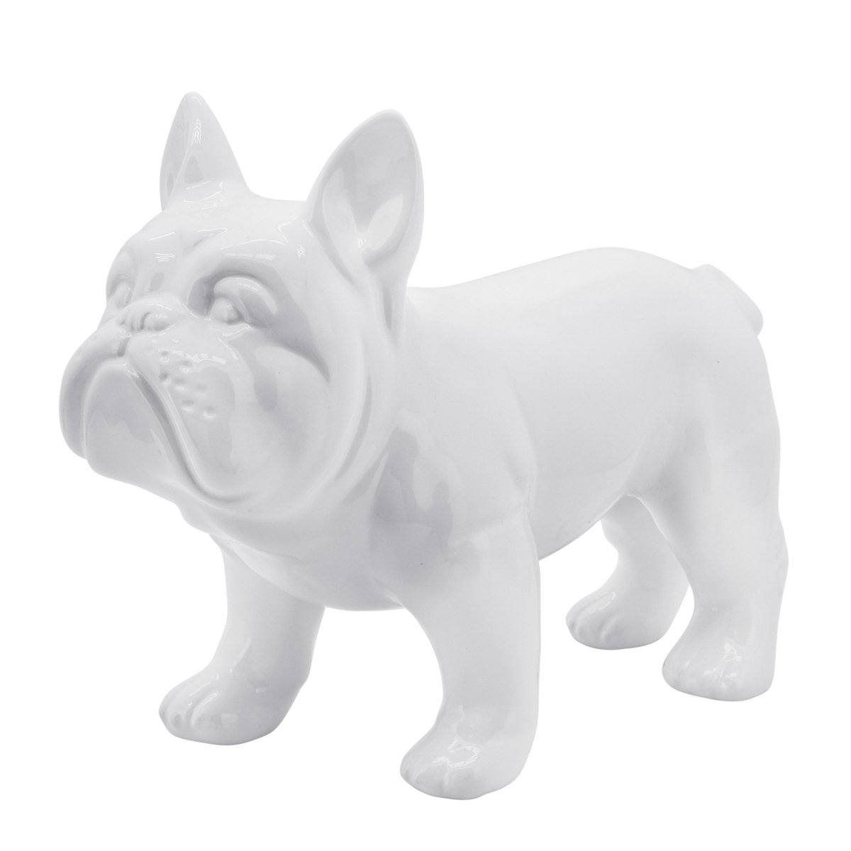 Picture of Sagebrook Home 16464 12 in. Ceramic Bulldog Figurine&#44; White