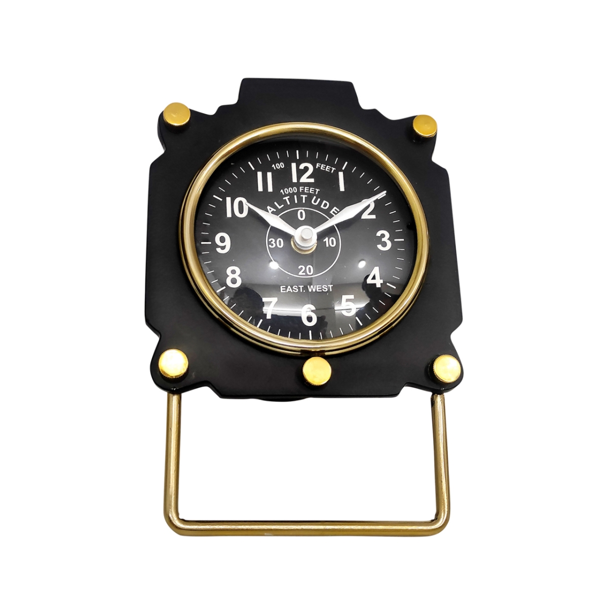 Picture of Sagebrook Home 16234 5 in. Metal Altimeter Table Clock&#44; Black