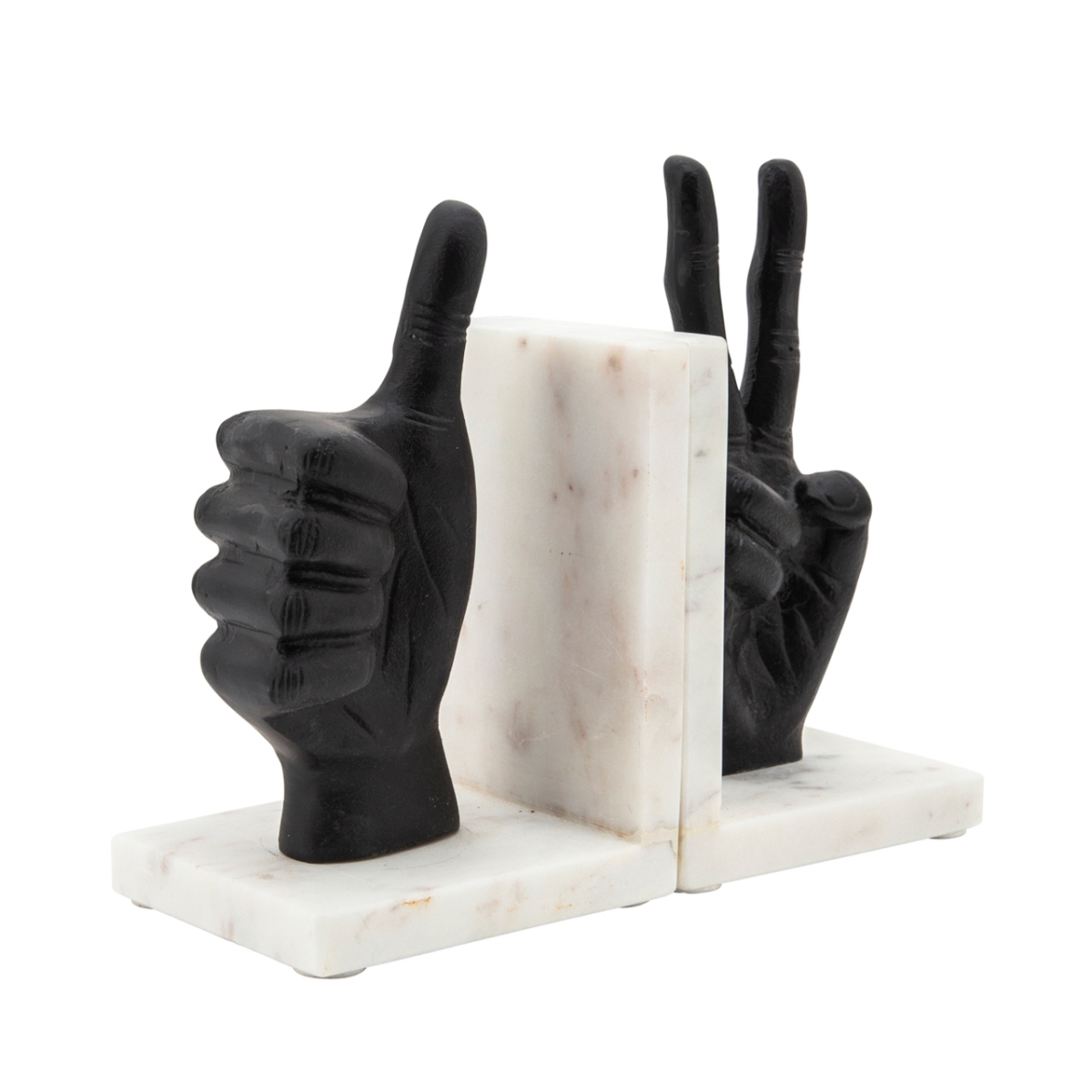 Picture of Sagebrook Home 15670-01 Hand Sign Bookends, Black