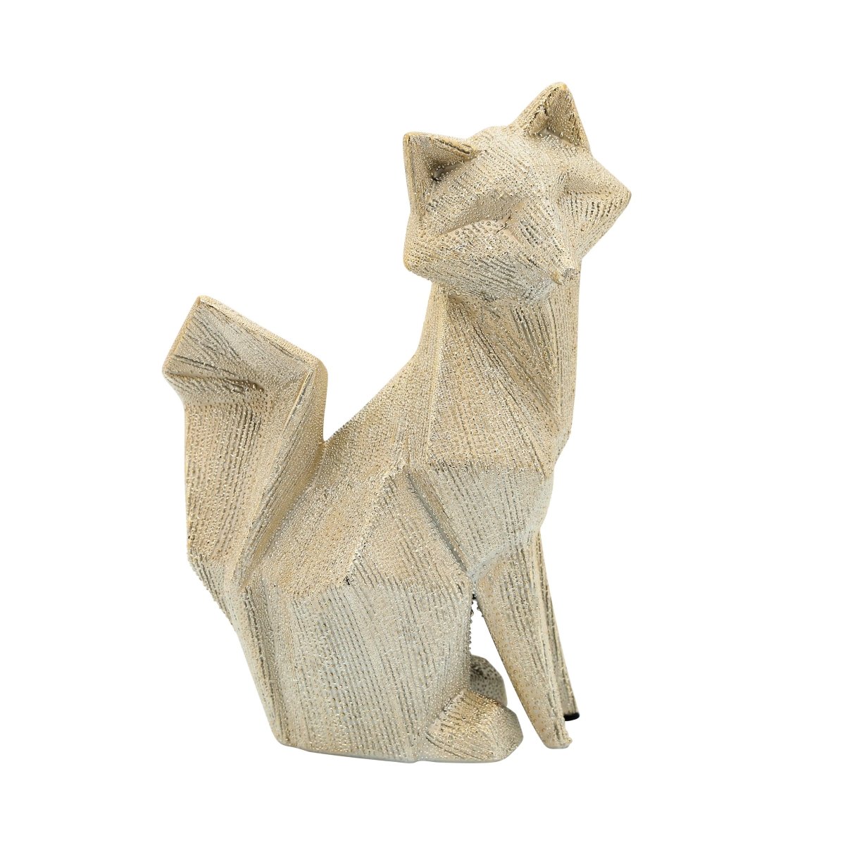 Picture of Sagebrook Home 14809-07 10 in. Ceramic Beaded Fox Figurine, Champagne