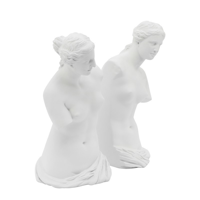 Picture of Sagebrook Home 16344 11 in. Resin Greek Goddess Bookends&#44; White - Set of 2