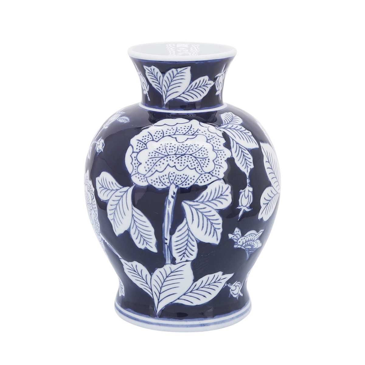Picture of Sagebrook Home 16643 9 in. Ceramic Flower Vase&#44; Blue & White