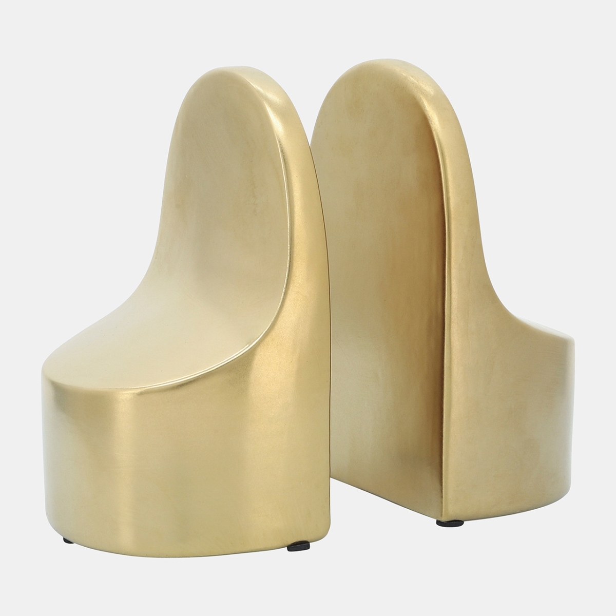 Picture of Sagebrook Home 16909 6 in. Ceramic Contemporary Bookends&#44; Gold
