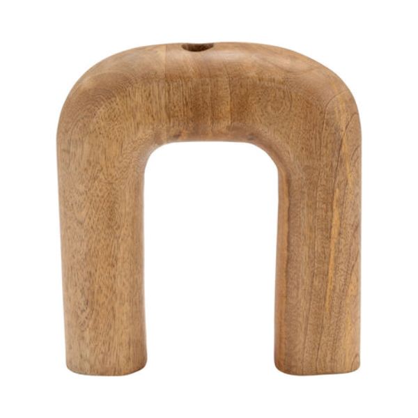 Picture of Sagebrook Home 17559-02 10 in. Horseshoe Mango Wood Vase, Brown