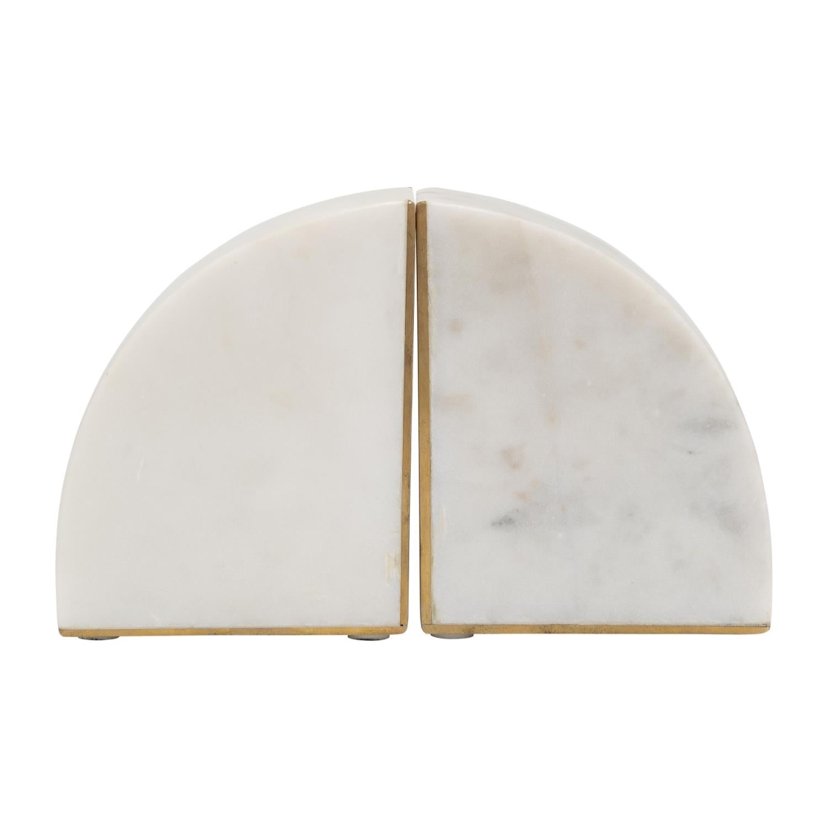 Picture of Sagebrook Home 17476 8 in. Marble Pie Bookends&#44; White - Set of 2