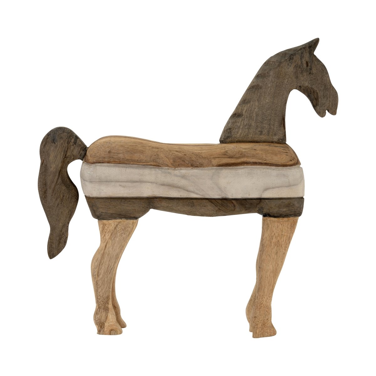 Picture of Sagebrook Home 17953-02 14 in. Mango Wood Horse Sculputure Figurine&#44; Brown