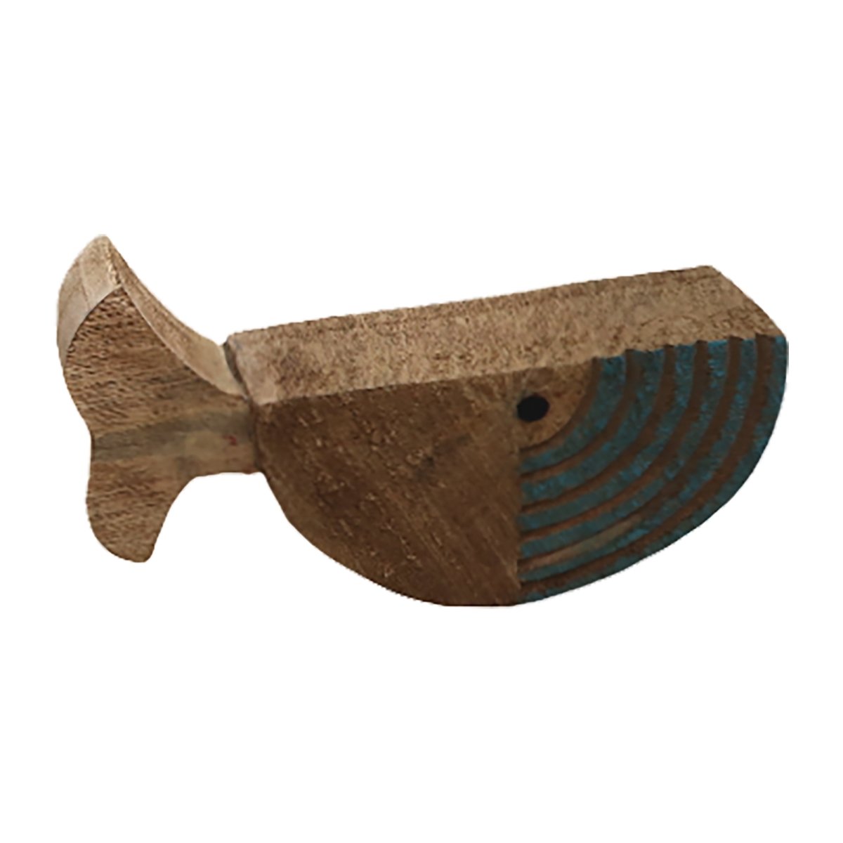 Picture of Sagebrook Home 17958-01 10 in. Mango Wood Fish Log&#44; Brown & Blue