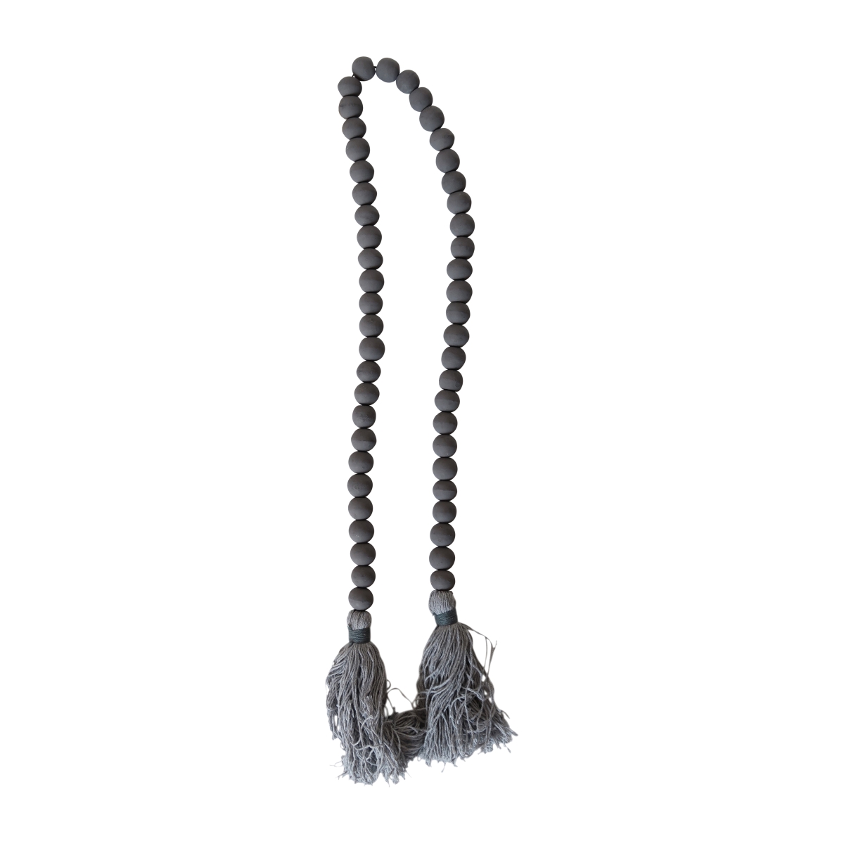 Picture of Sagebrook Home 18037-02 45 in. Macrame Beads&#44; Gray