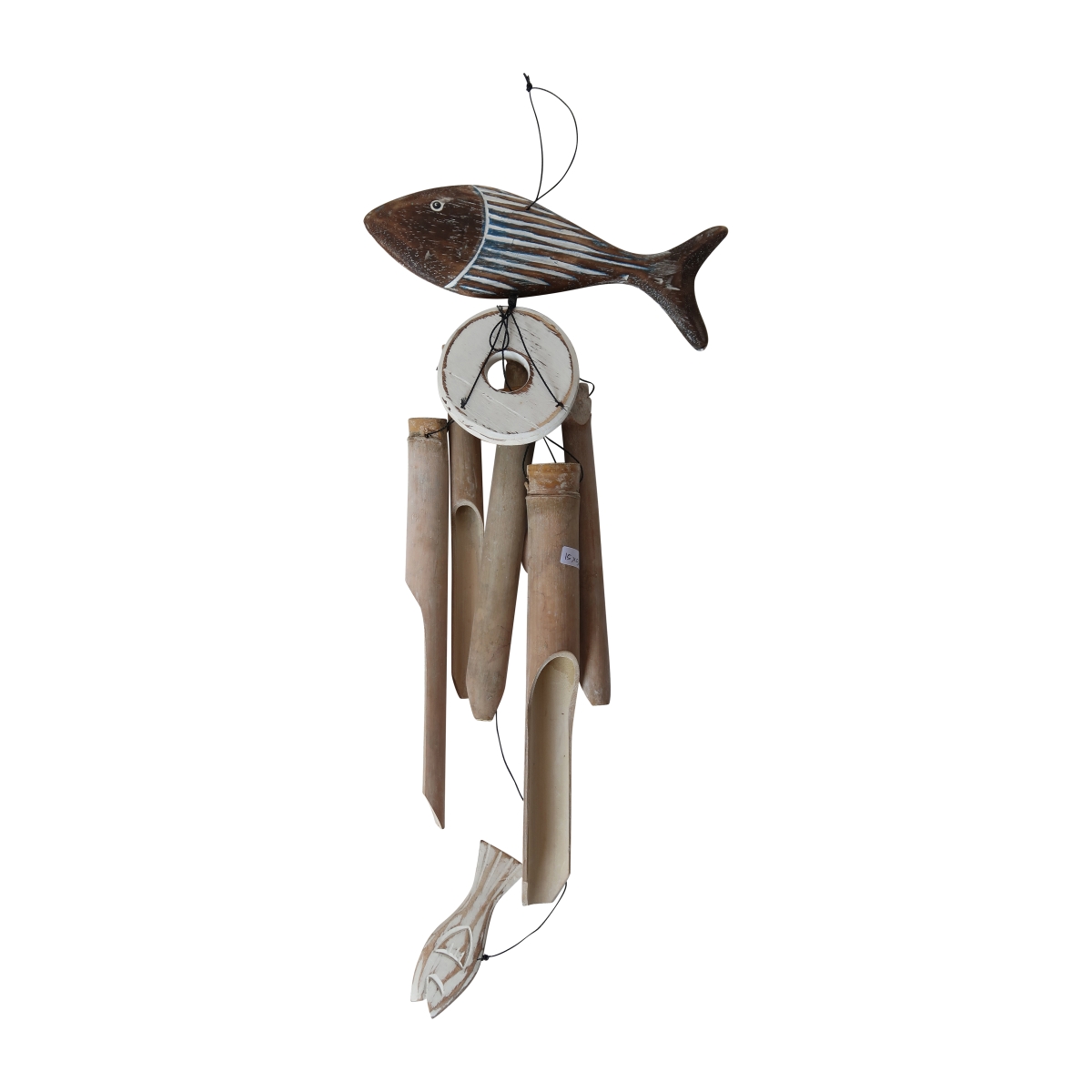 Picture of Sagebrook Home 18042-01 26 in. Bamboo Wood Fish Windchime&#44; Multi Color