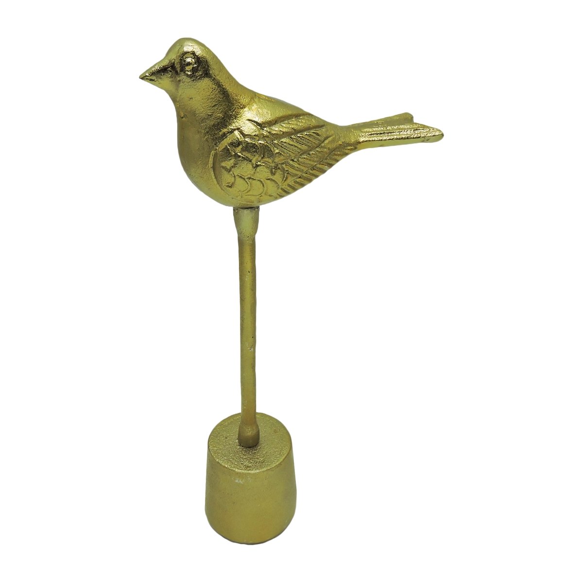 Picture of Sagebrook Home 18058-02 15 in. Aluminum Bird on Base Figurine&#44; Gold