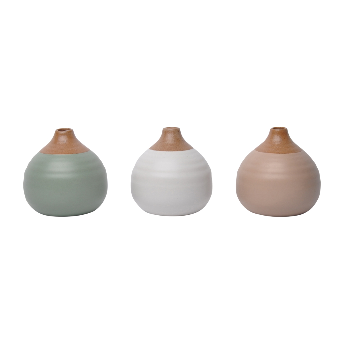 Picture of Sagebrook Home 12681-04 Ceramic Matte Bud Vases&#44; Multi Color - Set of 3