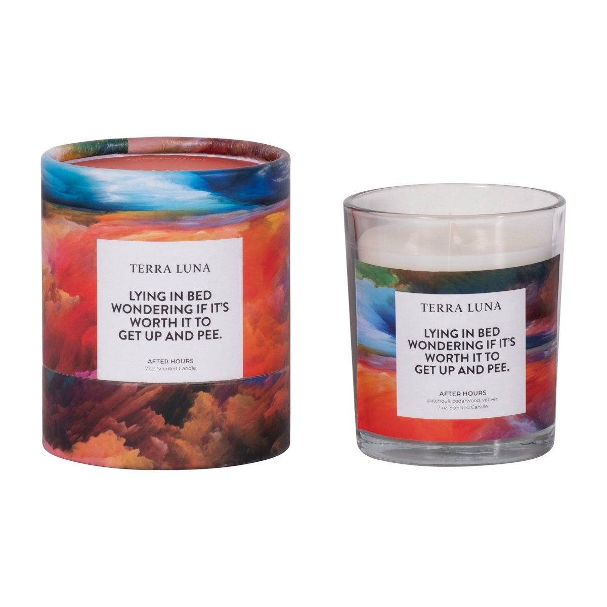 Picture of Sagebrook Home 80226 4 in. 7 oz Glass Lying in Bed Boxed Candle&#44; Multi Color